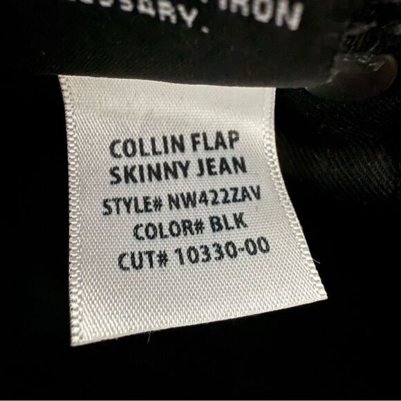 Hudson Collin Flap Jeans Black Skinny Jeans Sleek Design - Picture 8 of 9